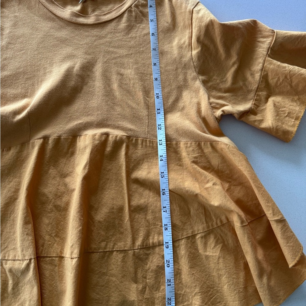 Love Notes Ruffle Sleeve Top - Tan - Picture 4 of 6